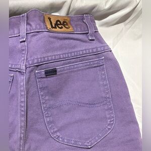 Vtg Lee Junior’s Women High Waisted Purple Shorts Size 7 Button/Zip Fly